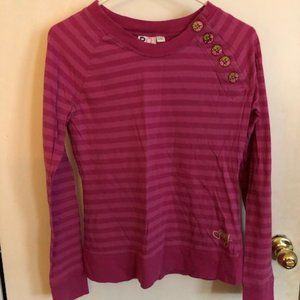 Roxy Pink Juniors Top with Buttons - XL